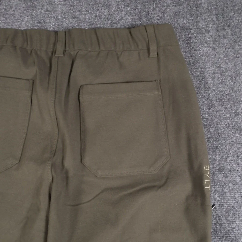 NWT BYLT Lux Pants Mens 34x30 Dark Olive Stretch Bamboo Slim Chino 5 Pocket